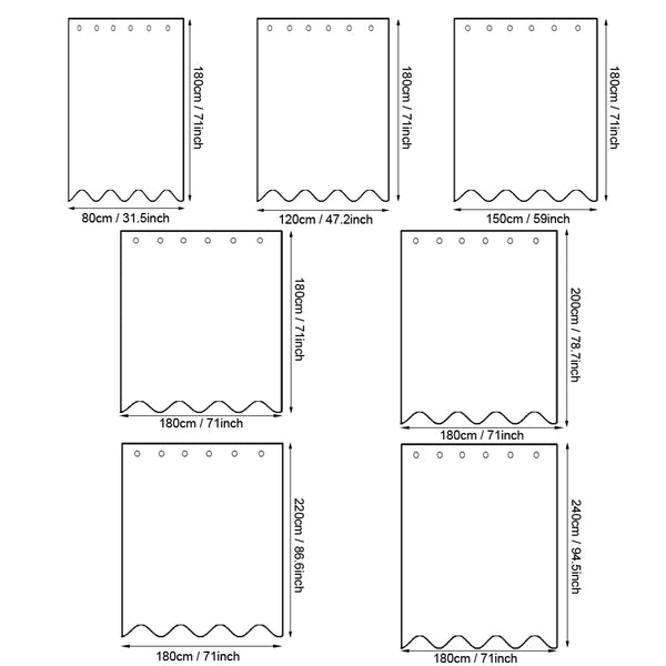 Thick PEVA Water Cube Shower Curtain