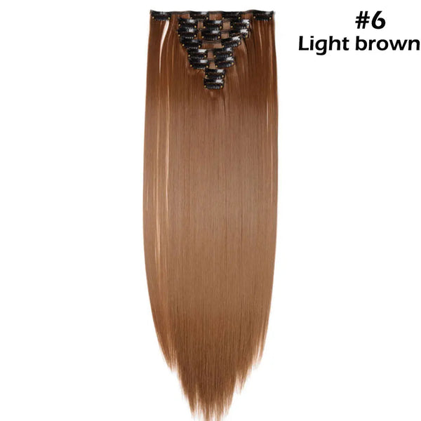 Long Straight Clip in on Hair Extensions