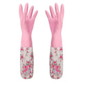 Rubber Velvet Long Gloves Household