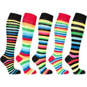Women's Multiline Stripe Knee High Socks Set