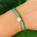 Genuine Pearl Color Dream Bracelet Set of 2