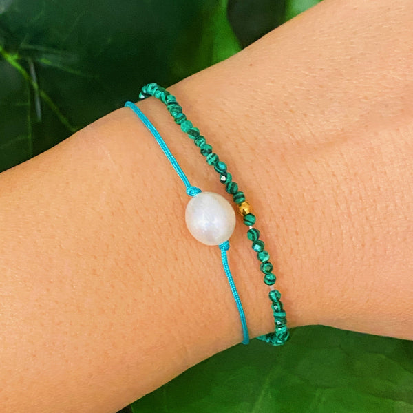 Genuine Pearl Color Dream Bracelet Set of 2