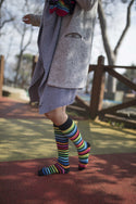 Women's Multiline Stripe Knee High Socks Set