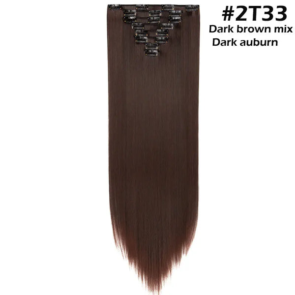 Long Straight Clip in on Hair Extensions