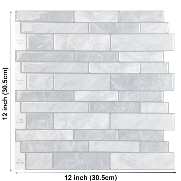 Strong Adhesive Subway Tiles Vinyl Wallpaper Peel and Stick