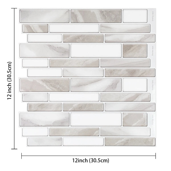 Strong Adhesive Subway Tiles Vinyl Wallpaper Peel and Stick