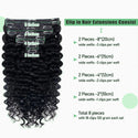 Human Hair Deep Wave Clip in Hair Extensions