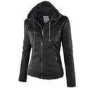 Winter Faux Leather Jacket Women