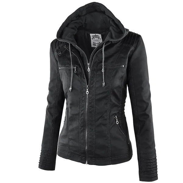Winter Faux Leather Jacket Women