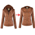 Winter Faux Leather Jacket Women
