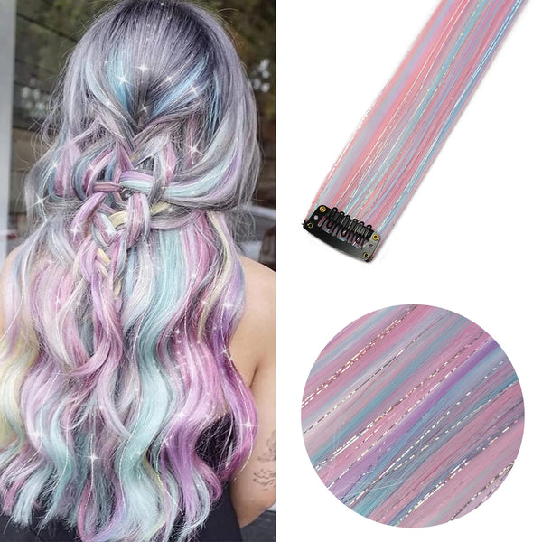Unicorn Clip in Colored Hair Extensions