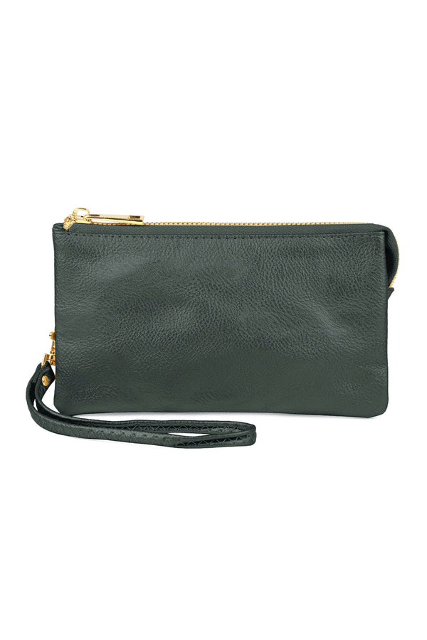 Vegan Leather Wallet With Detachable Wristlet