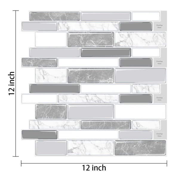 Strong Adhesive Subway Tiles Vinyl Wallpaper Peel and Stick