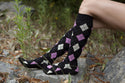 Traditional Argyle Knee High Socks Set