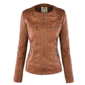 Winter Faux Leather Jacket Women