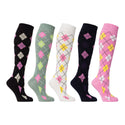 Traditional Argyle Knee High Socks Set