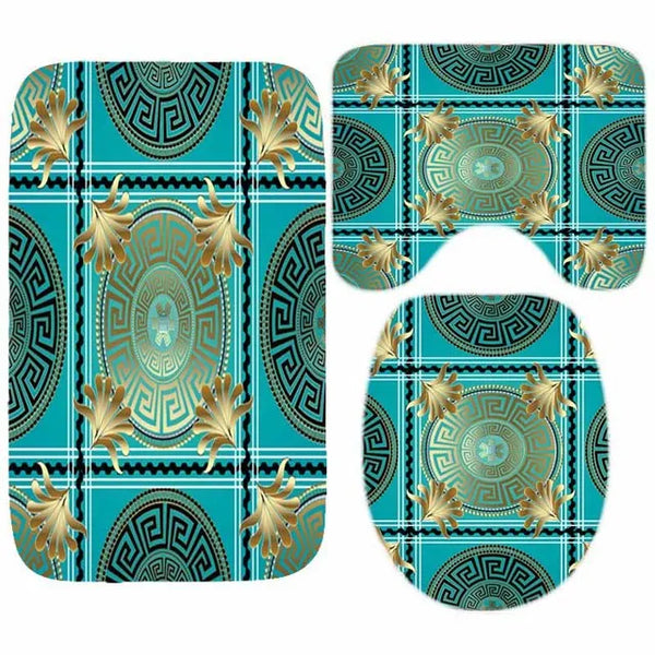 Modern Geometric Shower Curtain Set