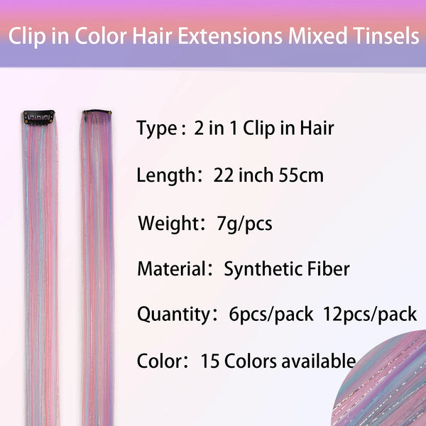 Unicorn Clip in Colored Hair Extensions