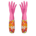 Rubber Velvet Long Gloves Household