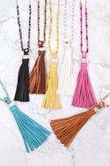 Leather Tassel Necklace
