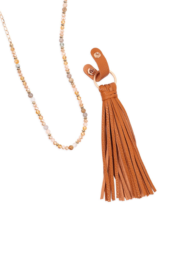 Leather Tassel Necklace