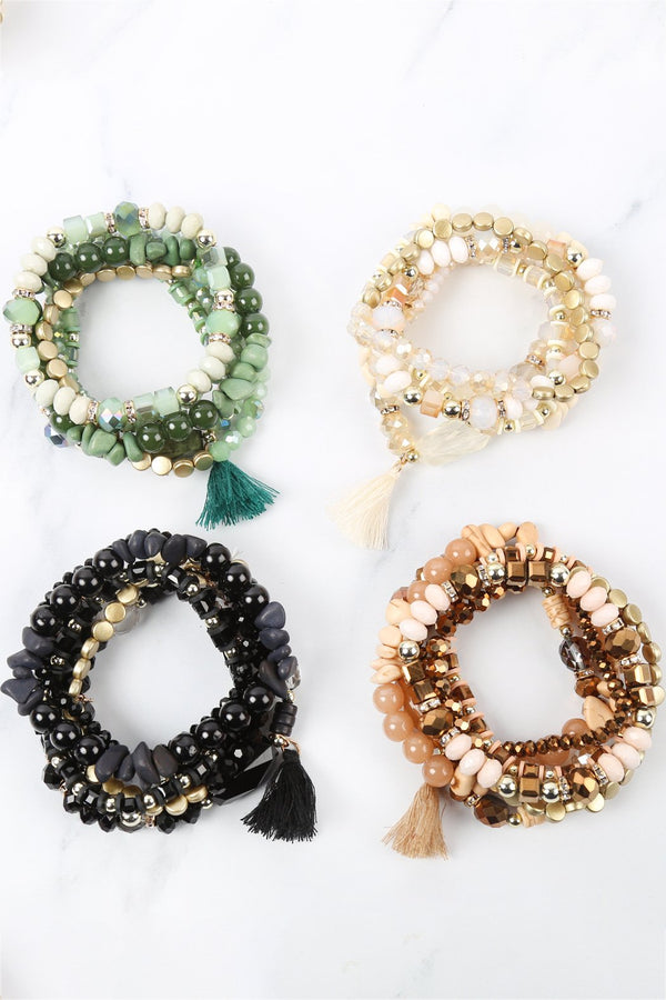 Boho Tassel Charm Bracelet