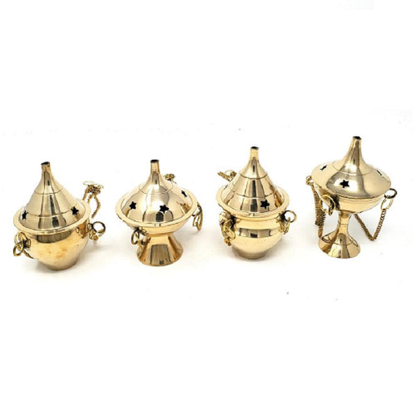 Brass Hanging CONE Incense Burner 3.75"