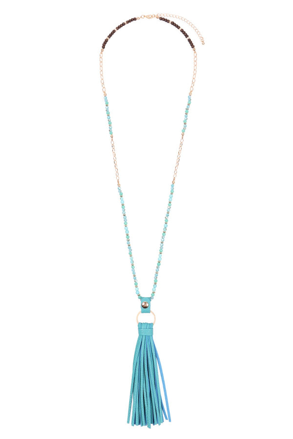 Leather Tassel Necklace