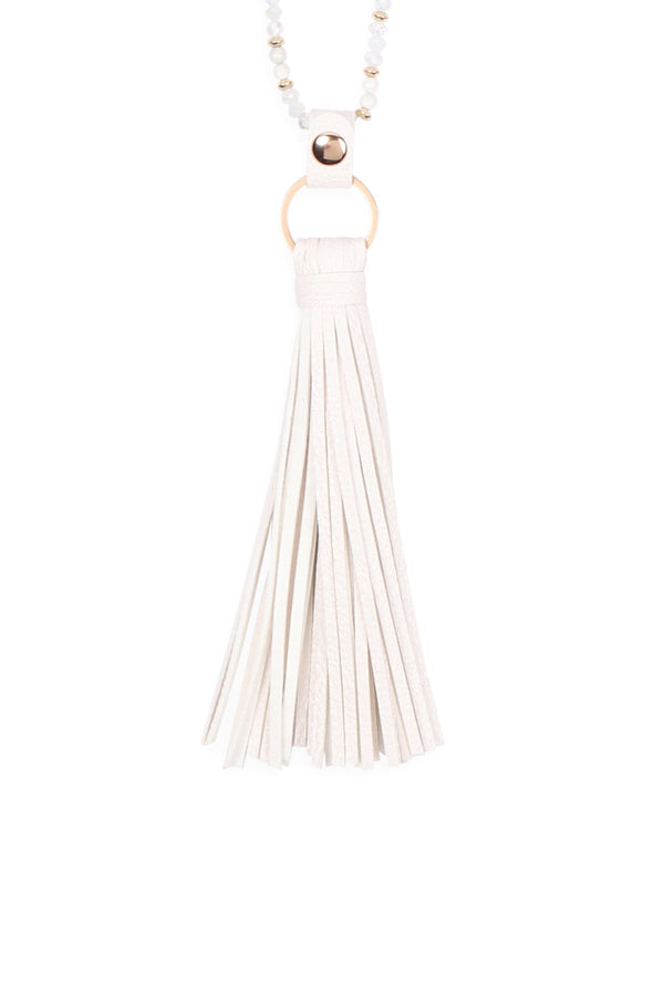 Leather Tassel Necklace