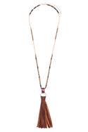 Leather Tassel Necklace