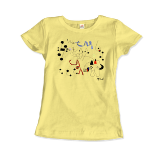 Buy spring-yellow Joan Miro Woman Dreaming of Escape 1945 Artwork T-Shirt