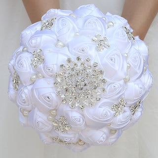 Buy 18cm-white Rhinestone Bridal Bouquets