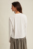 Basic Long Sleeve Tee With Raw Edge Detail