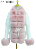 Knitted Sweater Fur Cardigan