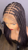 22 inches brown knotless braids