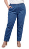 Women's Lightweight Pull-On Denim Jeans — Elastic Waist No Zipper