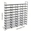 Multi Layers - Shoe Rack Organizer Column Storage Shelf Entryway w/ Hooks
