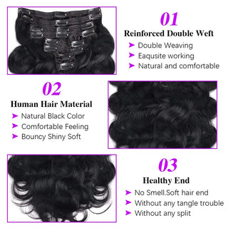 Body Wave Clip in Hair Extensions