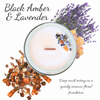 Black Amber & Lavender | Essential Oil | 3 oz Jar Candle