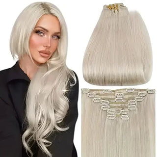 Buy 1000-white-blonde Double Weft Hair Extensions Human Hair for Woman