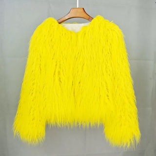 Buy yellow Faux Fur Jackets