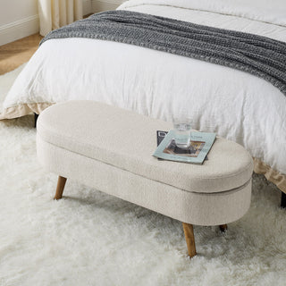 Ottoman Oval Storage Bench