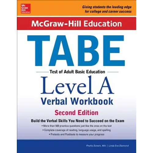 McGraw-Hill Education Tabe Level a Verbal Workbook, Second Edition - Paperback