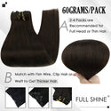 Clip in Hair Extensions Human Hair 3Pcs Remy Hair 50g