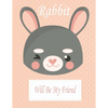 Rabbit Will Be My Friend: Animal Coloring book Great Gift for Kids Boys & Girls, Ages 4-8 - Paperback