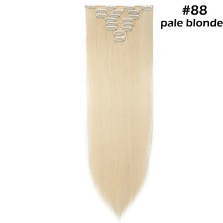 Buy pale-blonde Long Straight Clip in on Hair Extensions