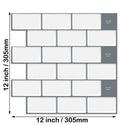 Strong Adhesive Subway Tiles Vinyl Wallpaper Peel and Stick
