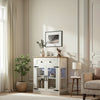 Modern Glass Door Cabinet – 3 Styles | Adjustable Shelves | Compact Storage Cupboard