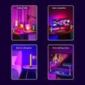 Floor Lamp RGB LED Sound Control Symphony Light Music Rhythm Ambient Pickup Lamp Strip Light for Computer Desktop Decor