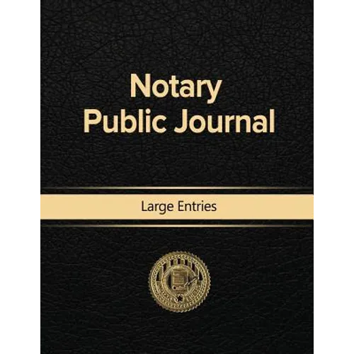 Notary Public Journal Large Entries - Paperback
